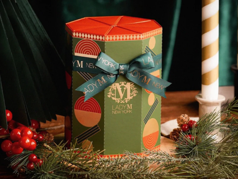 Lady M Confection packaging design by Julie Patat.