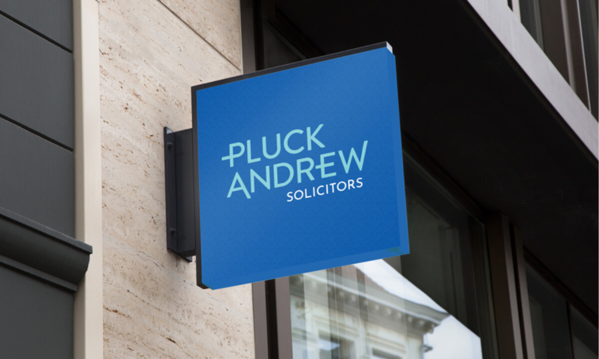 Pluck Andrew Solicitors logo design by AS Partners.