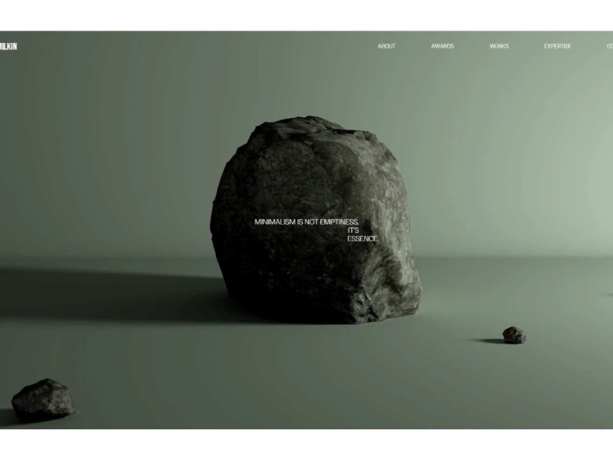 Max Milkin website design by Olha Lazarieva