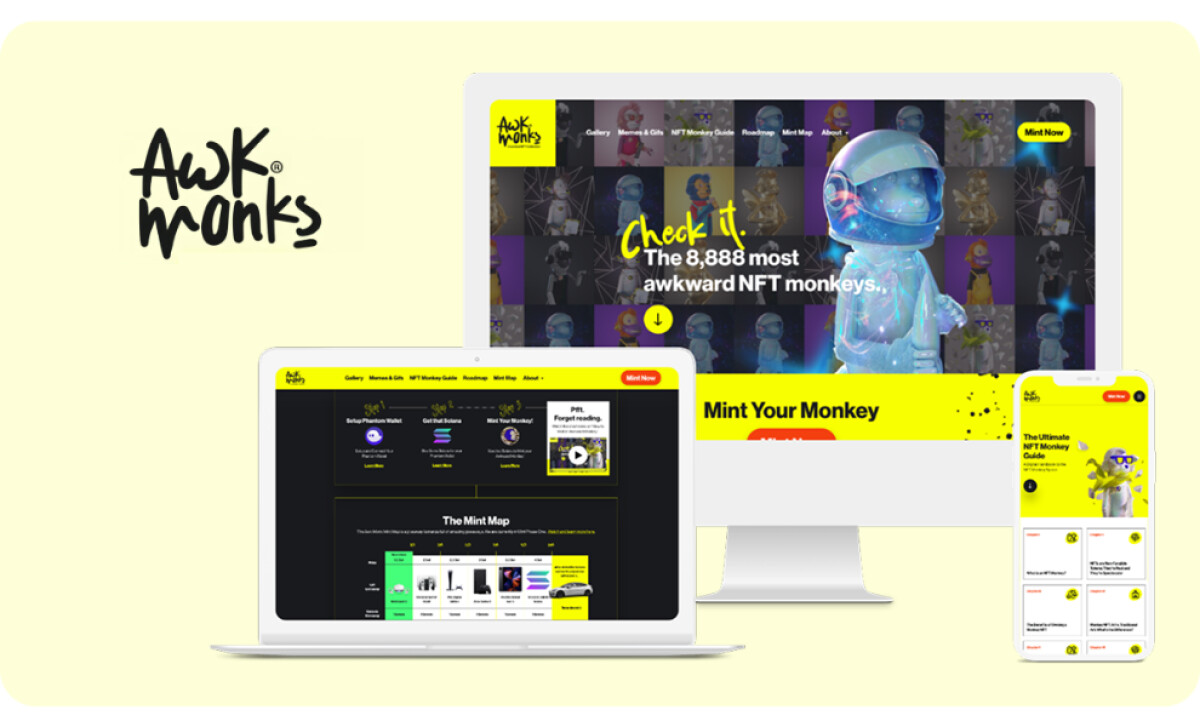 Awk Monks website design by GoingClear