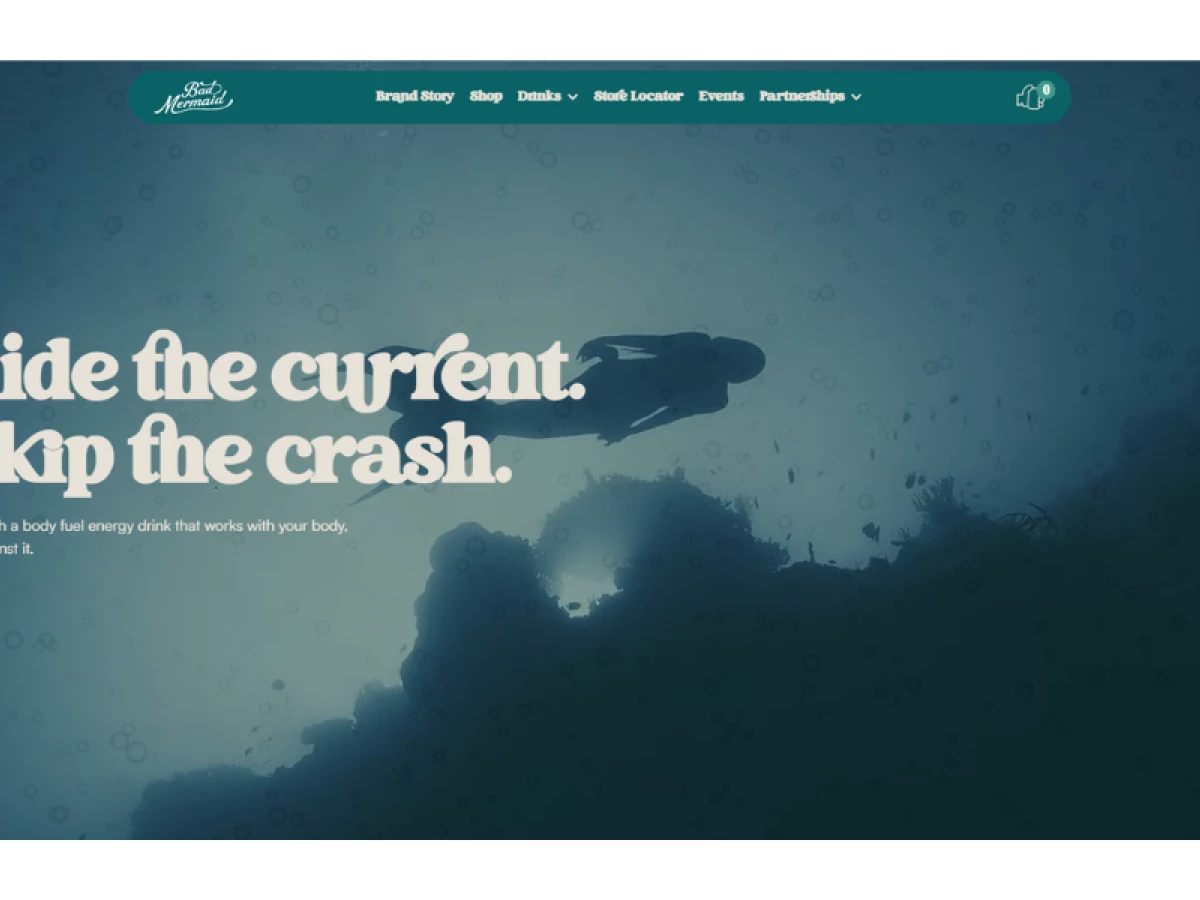 Bad Mermaid website design by The Branded Agency