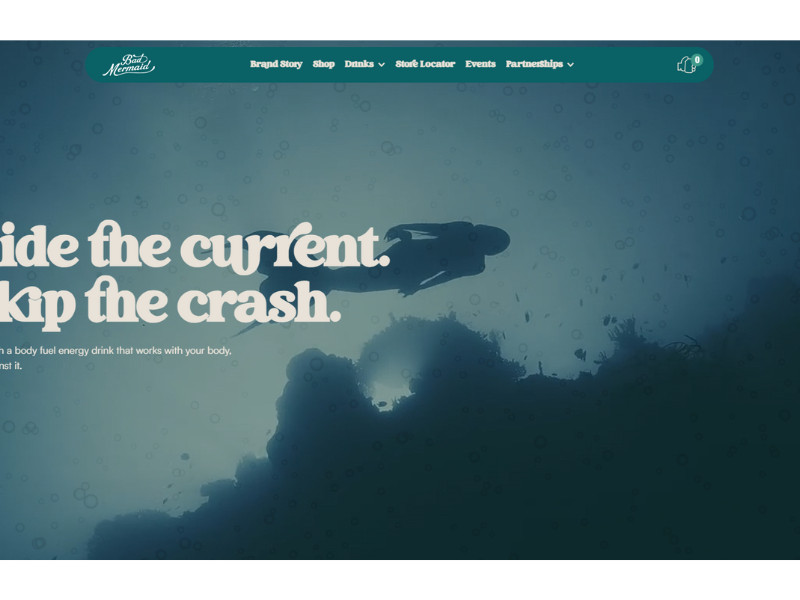 Bad Mermaid website design by The Branded Agency