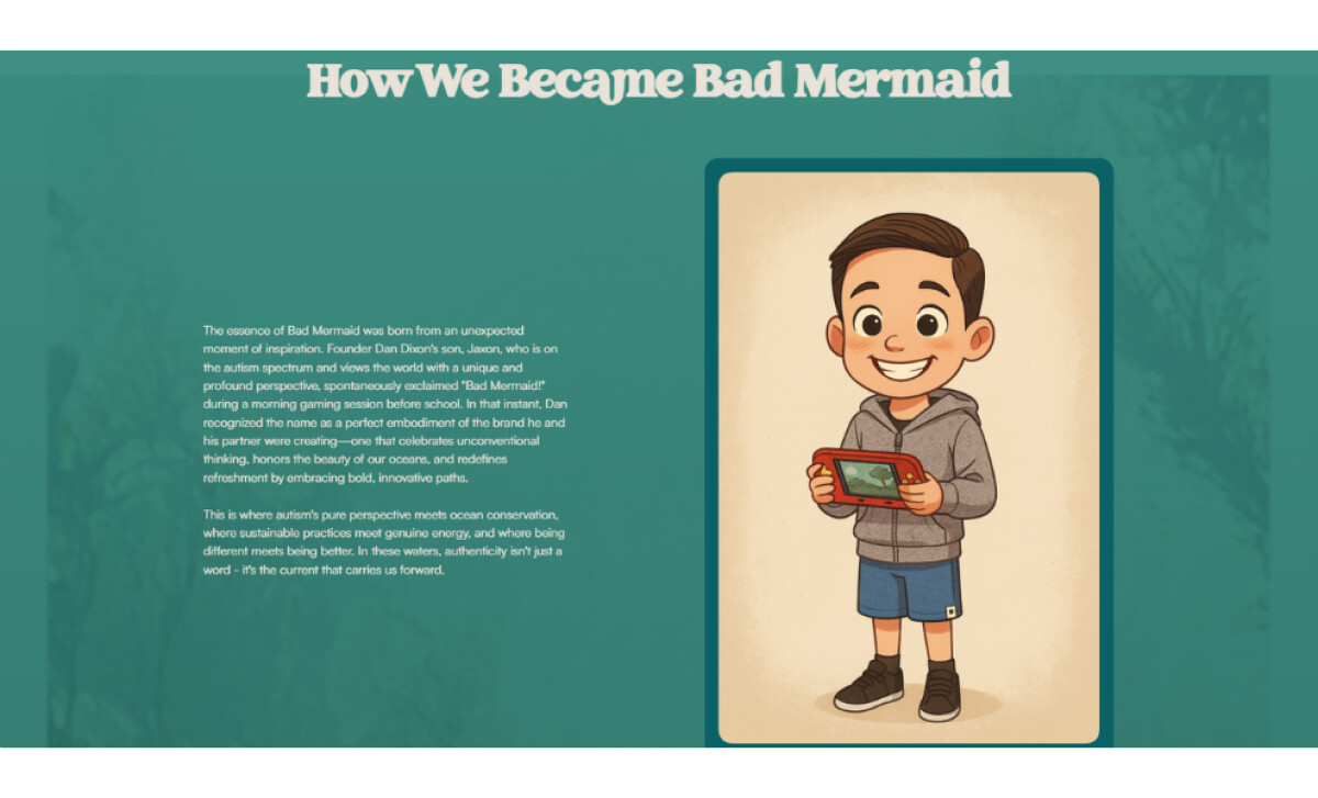 Bad Mermaid website design by The Branded Agency