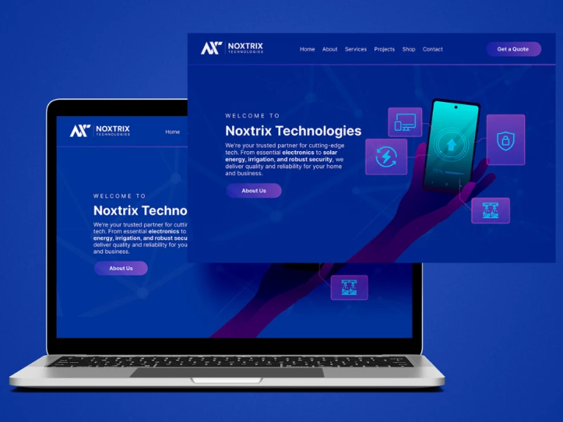 Notrix Technologies website design by 389 Agency.