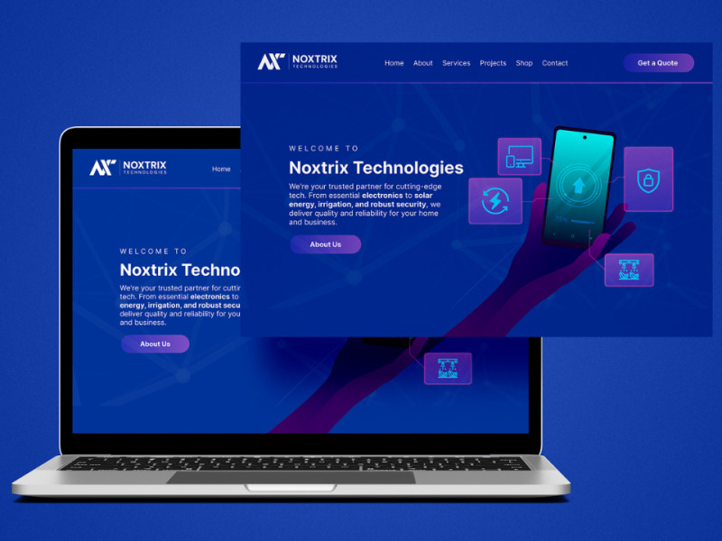Notrix Technologies website design by 389 Agency.
