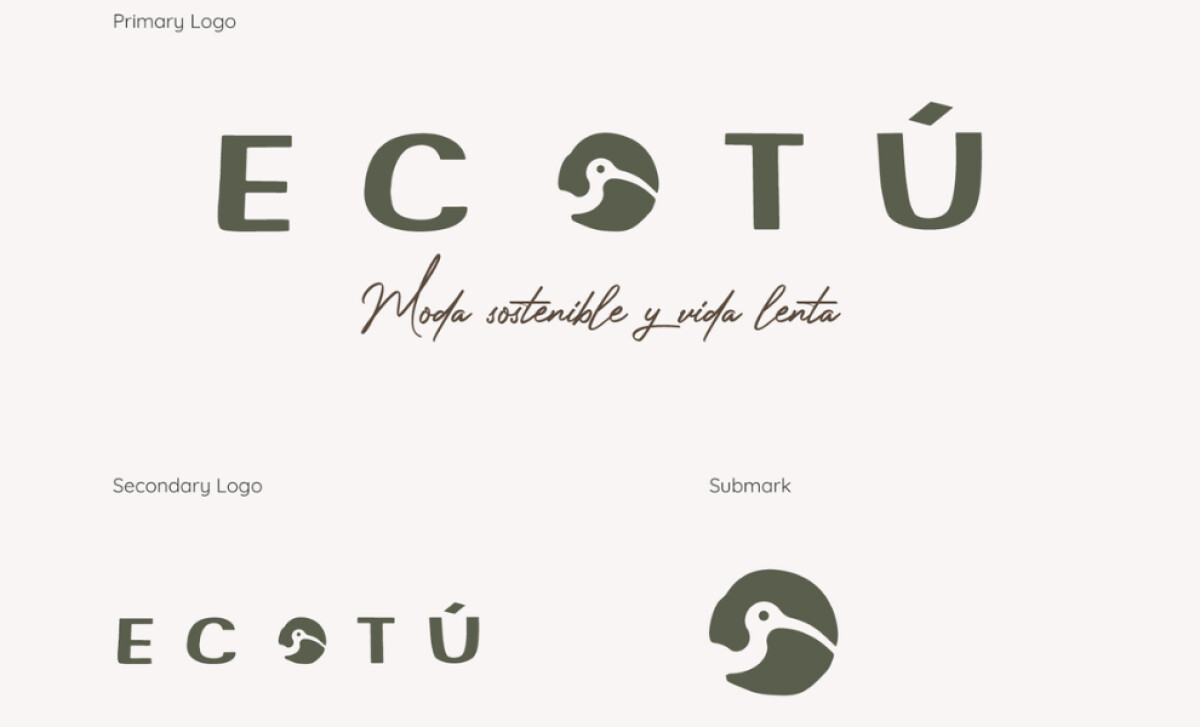 EcoTú logo variations by Roberta Falaschi.