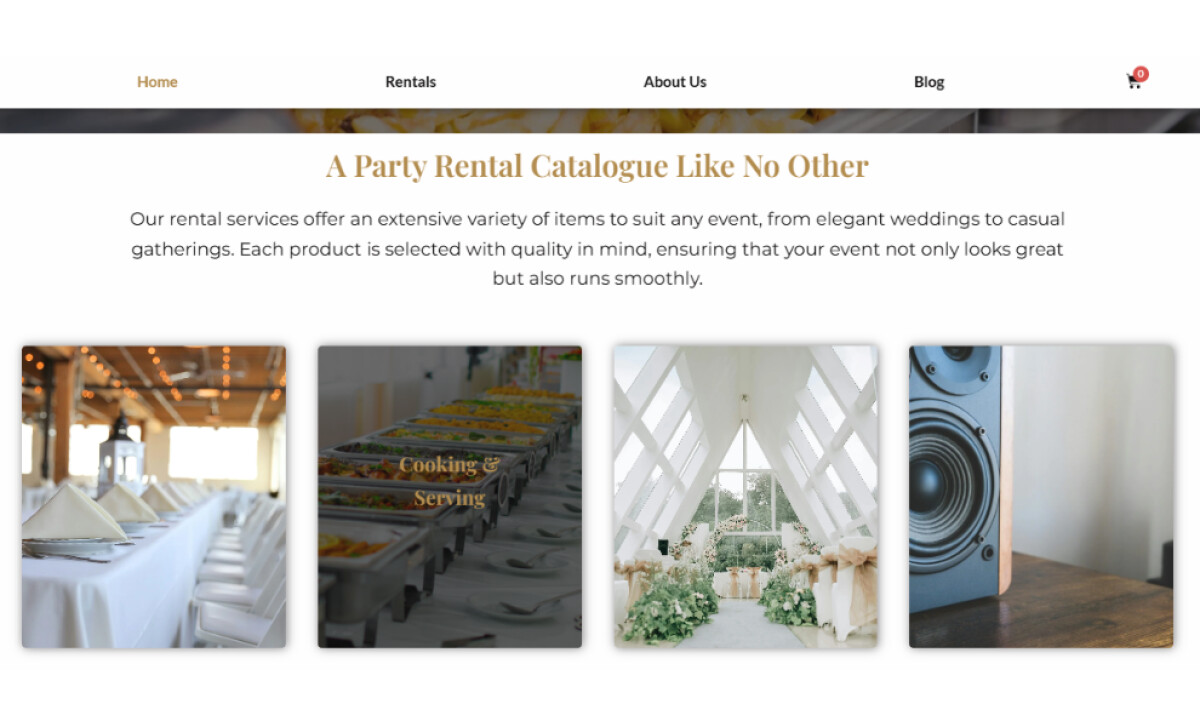 Eventsbylolar Rentals rentals page by Made with Lux.