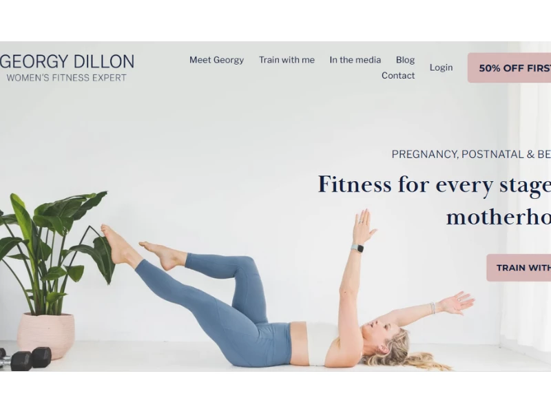 Georgy Dillon PT website design by Kohlab Creative.