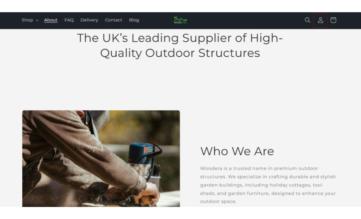 Woodera about page by Elements Agency.