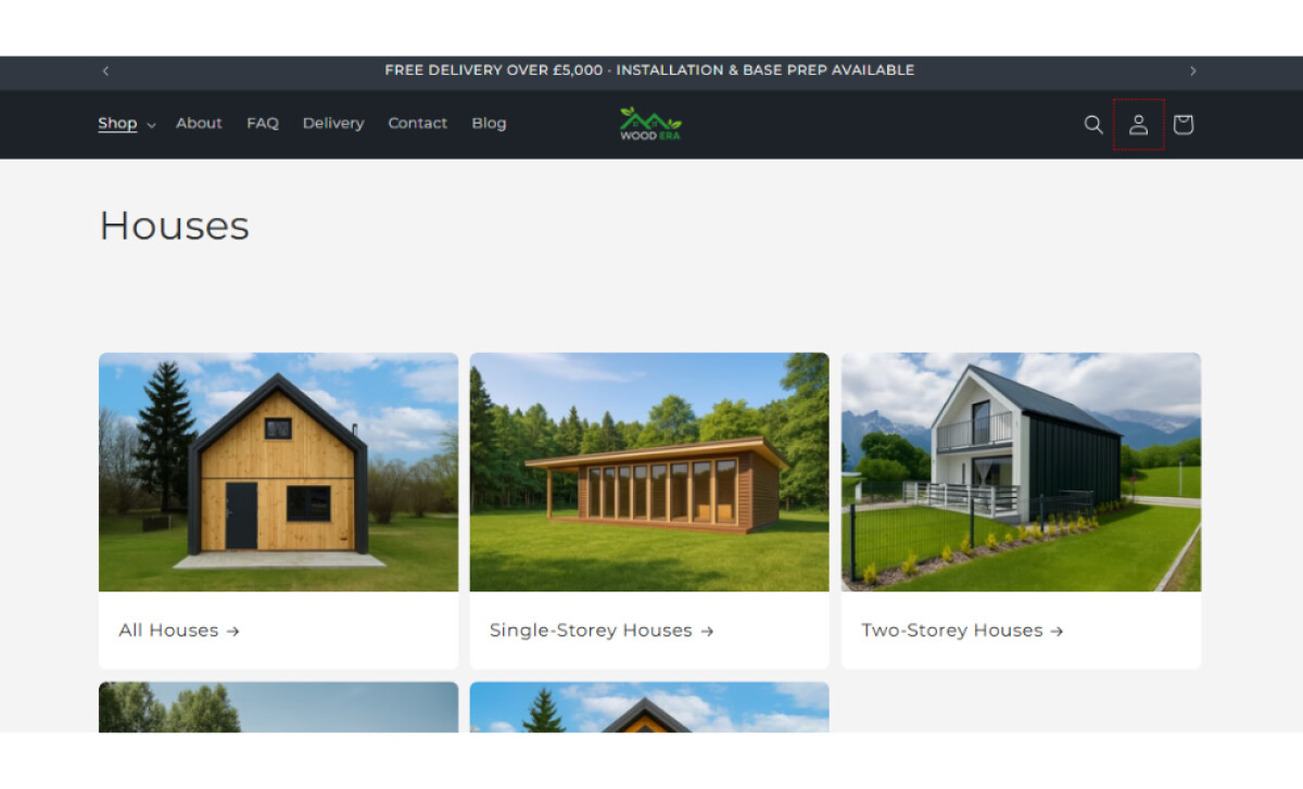 Woodera shop page by Elements Agency.