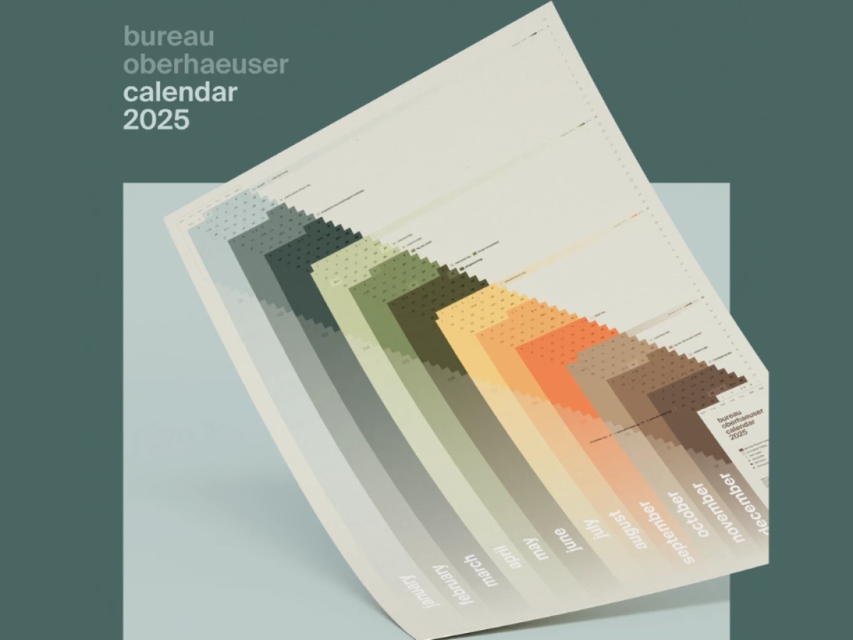 Bureau Oberhaeuser Calendar 2025 pritn design by Bureau Oberhaeuser.