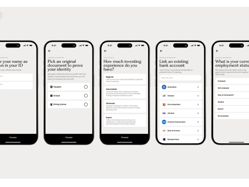 Alinma Bank app design by Moonsight Agency.