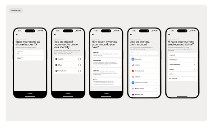 Alinma Bank app design by Moonsight Agency.