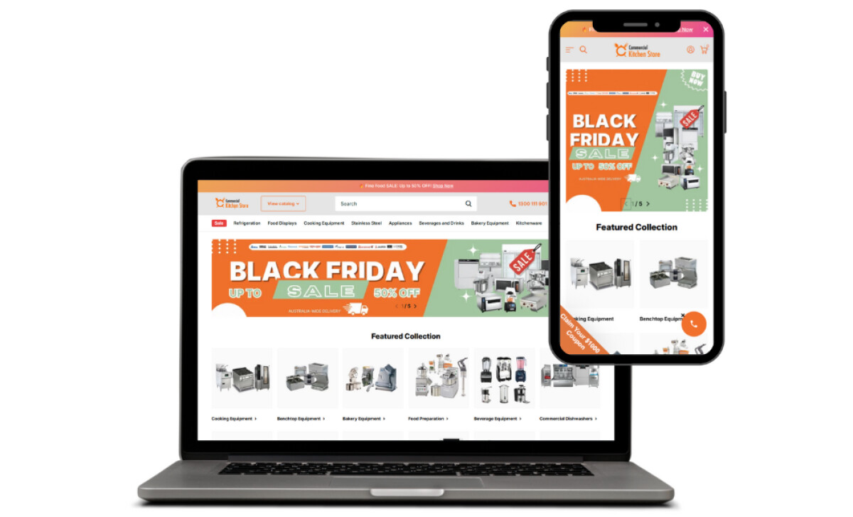 Commercial Kitchen Store Website Design