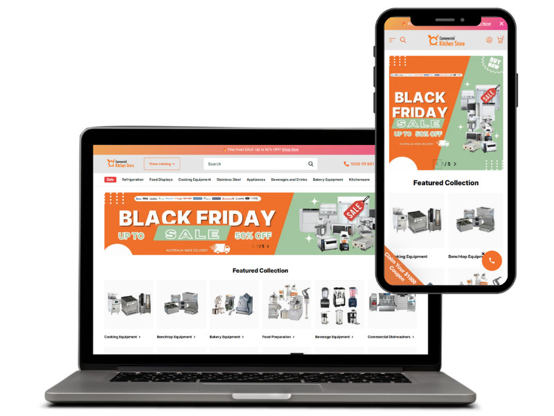 Commercial Kitchen Store Website Design