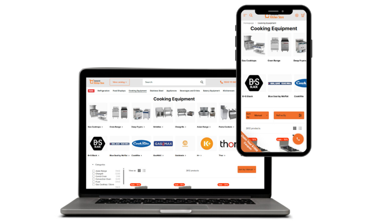 Commercial Kitchen Ecommerce Store