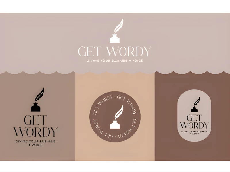 Get Wordy Logo Design by Design Crumbs Studio