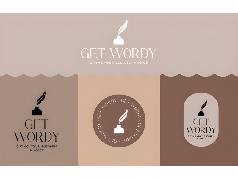 Get Wordy Logo Design by Design Crumbs Studio