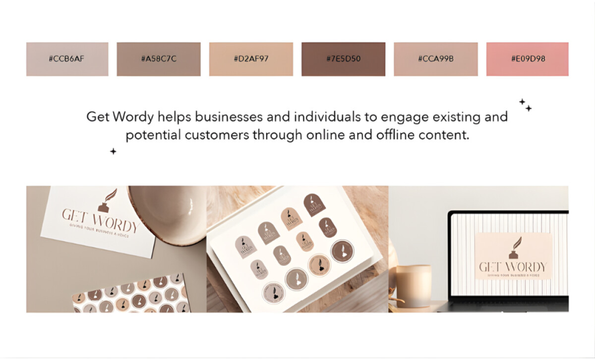 Get Wordy Logo Design by Design Crumbs Studio