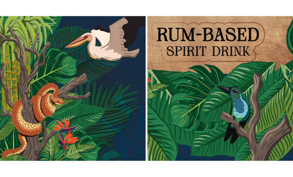 Caña Mística Rum Label Print Design by Tessa Spijker