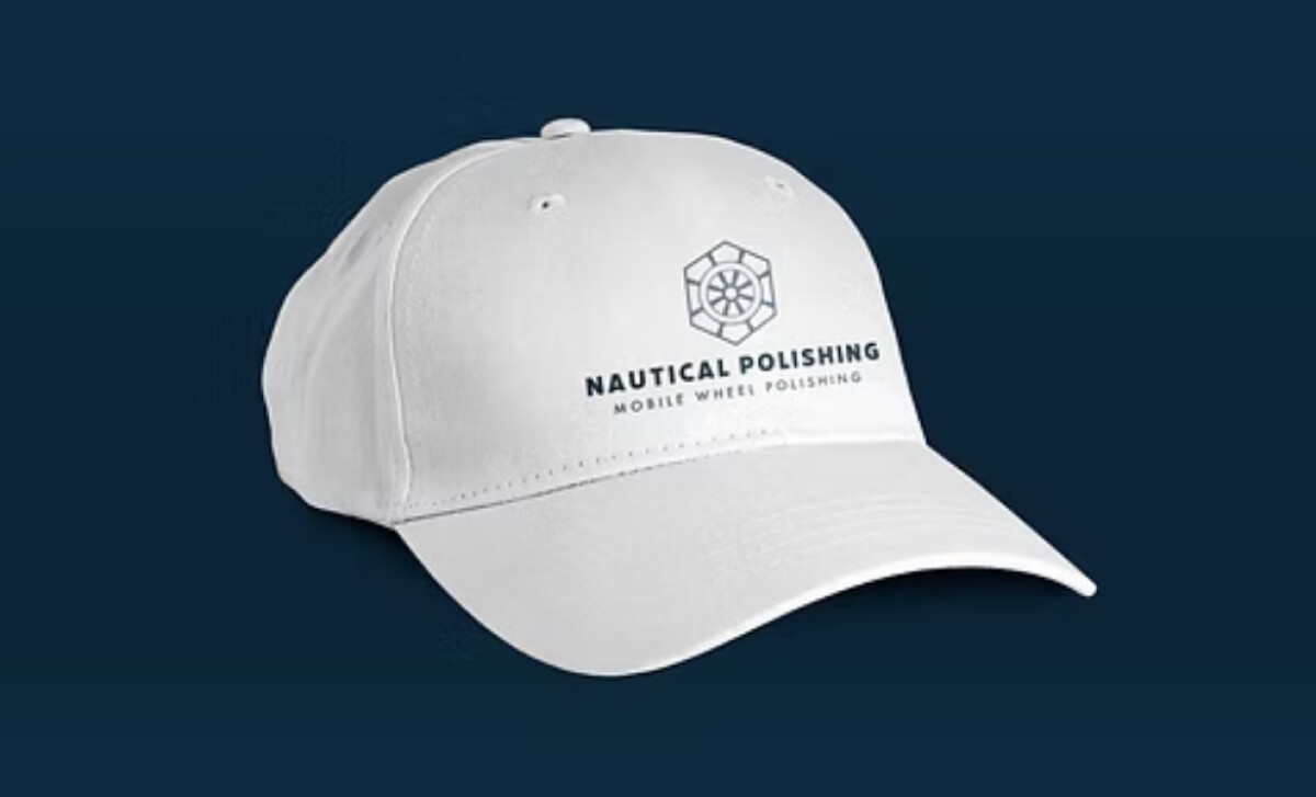 Nautical Polishing logo on cap by 1903 Design Studio.