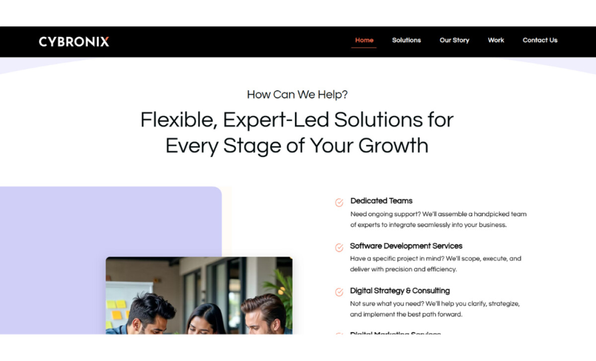 Cybronix Website Design by 500 Creative Inc.