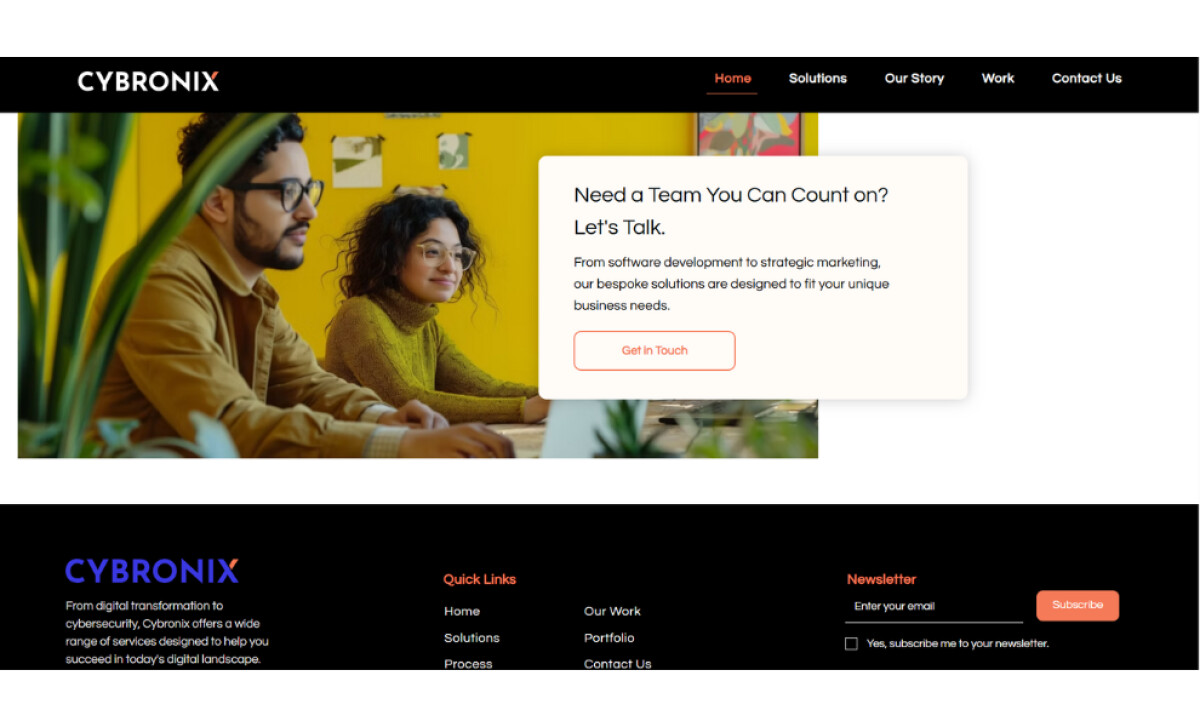 Cybronix Website Design by 500 Creative Inc.