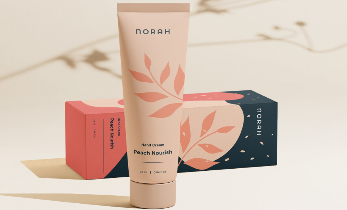 Norah hand cream packaging design by Morf.