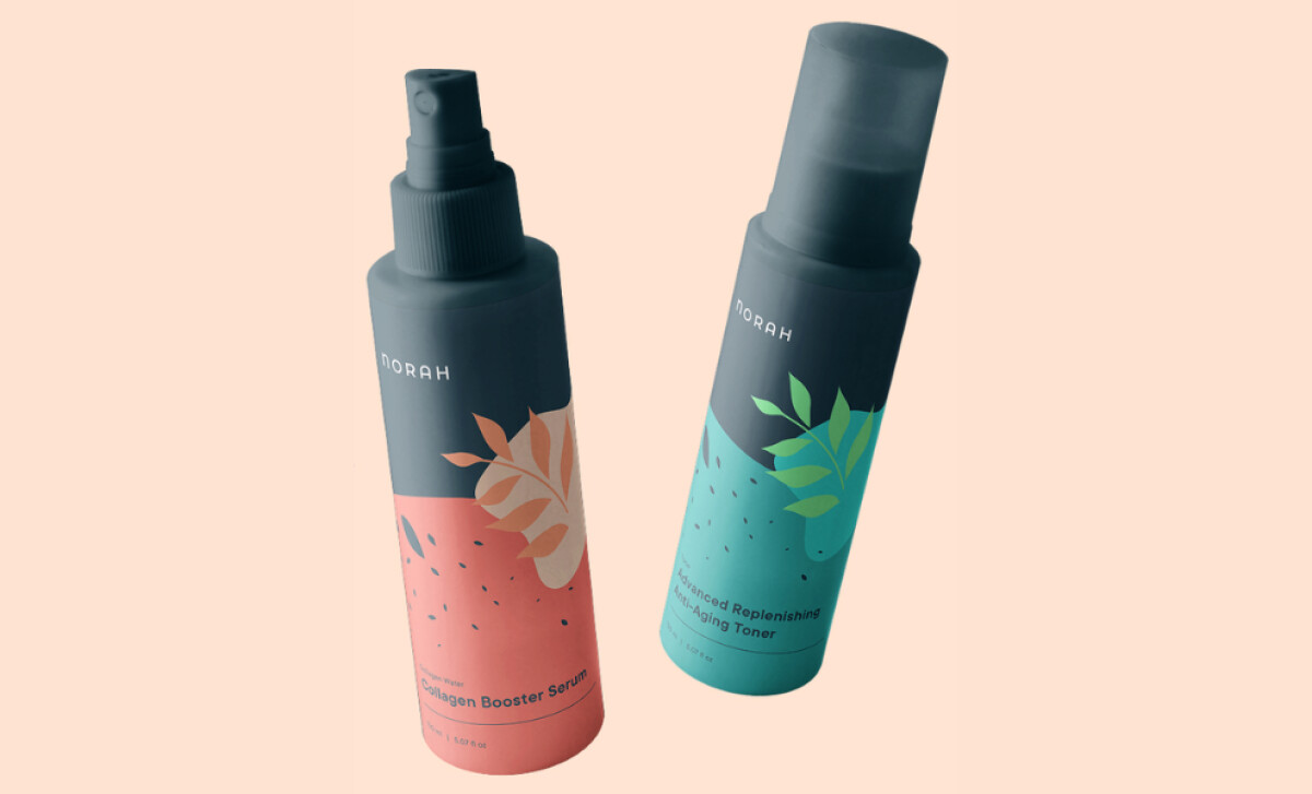 Norah toner packaging design by Morf.