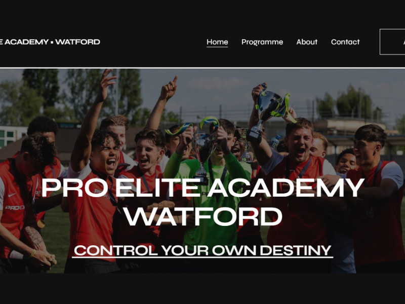 Pro Elite Watford website design by Kreate Media.