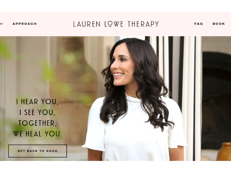 Lauren Lowe Therapy website design by Thrasher Design Studio.