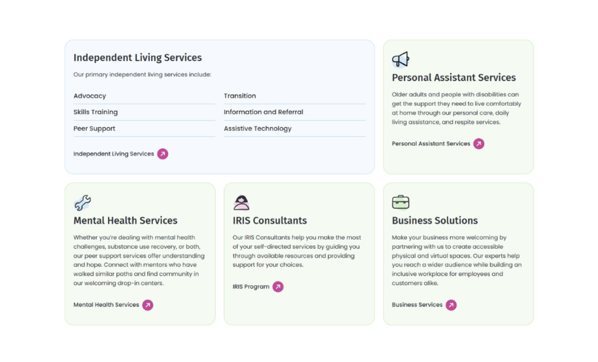 Midstate Independent Living Choices Website Design by Just Folks Digital
