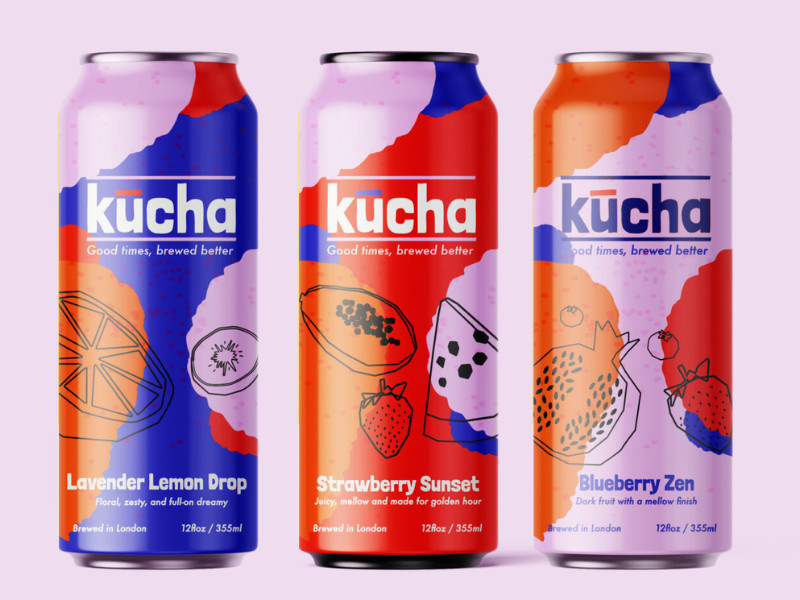Kucha packaging design by Black Cherry Design Studio.