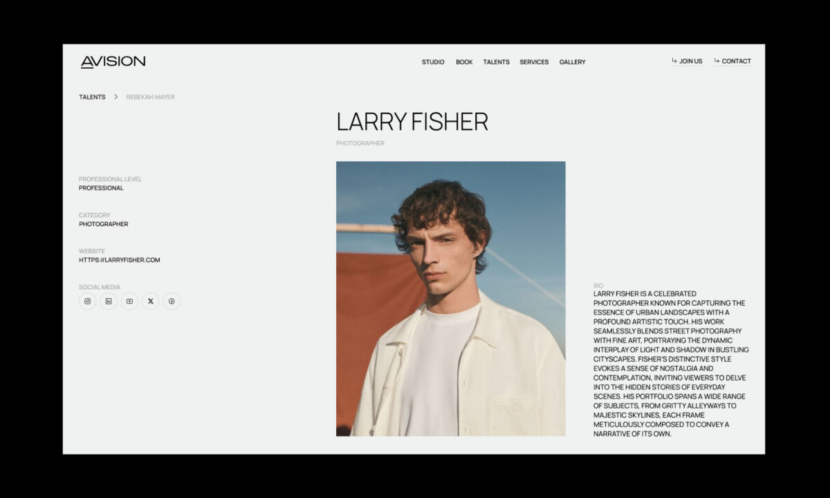 Avision Website Design by VALMAX Talents Page