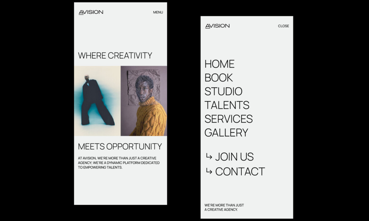 Avision Website Design by VALMAX Mobile View