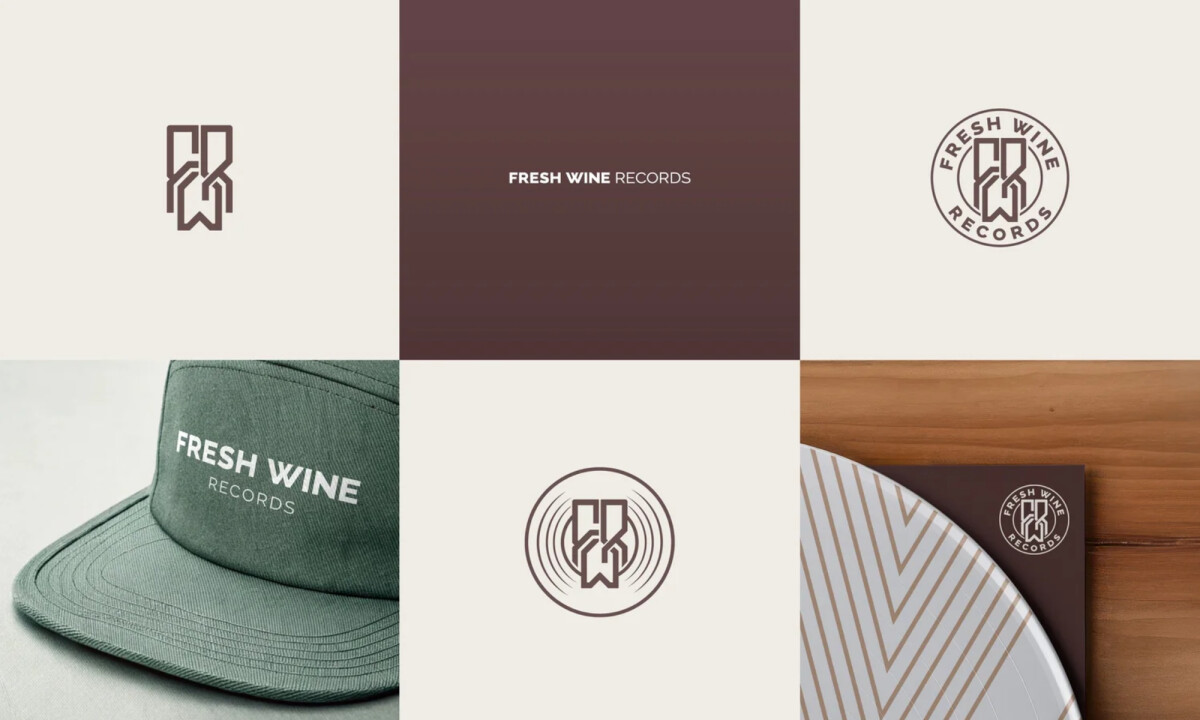 Fresh Wine Records logo design Matt Giroux.