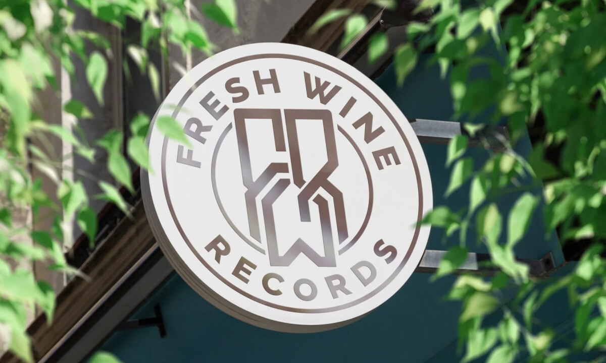 Fresh Wine Records logo design Matt Giroux.