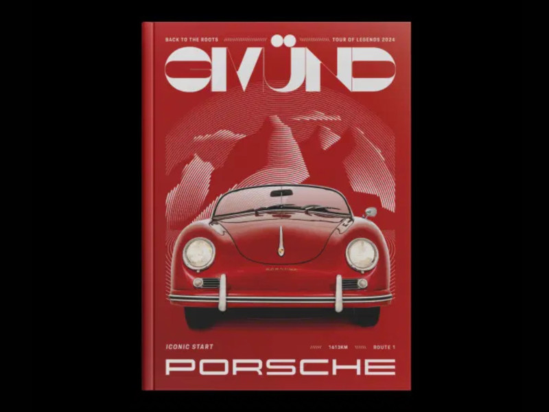 Porsche Tour of Legends Print Design by Miles Sale