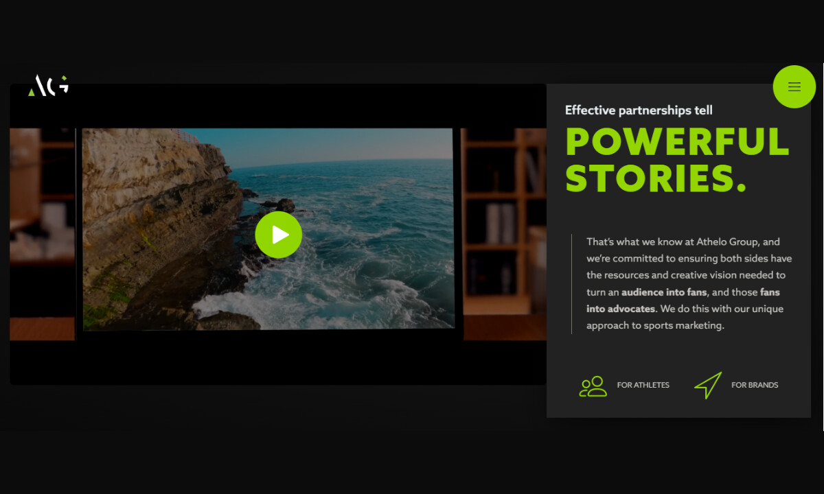 Athelo Group website design by bgood media.