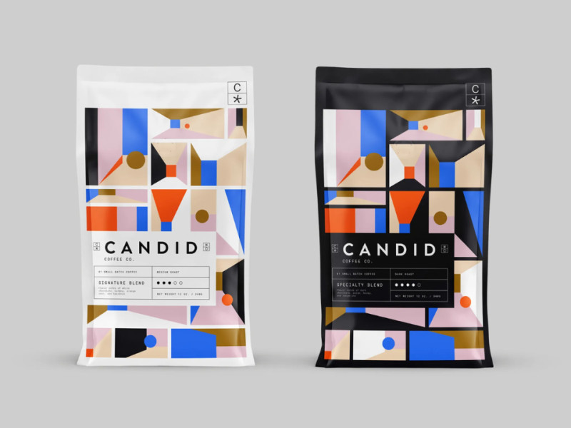 candid coffee co. packaging design