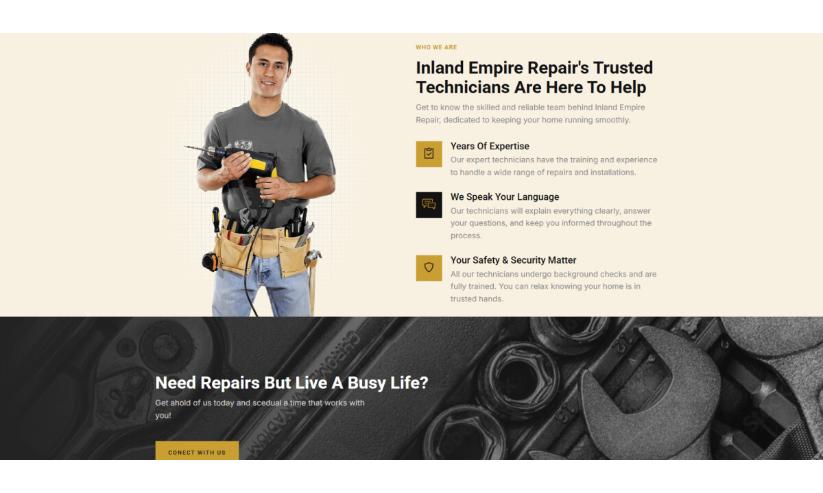 Inland Empire Repair Website Design
