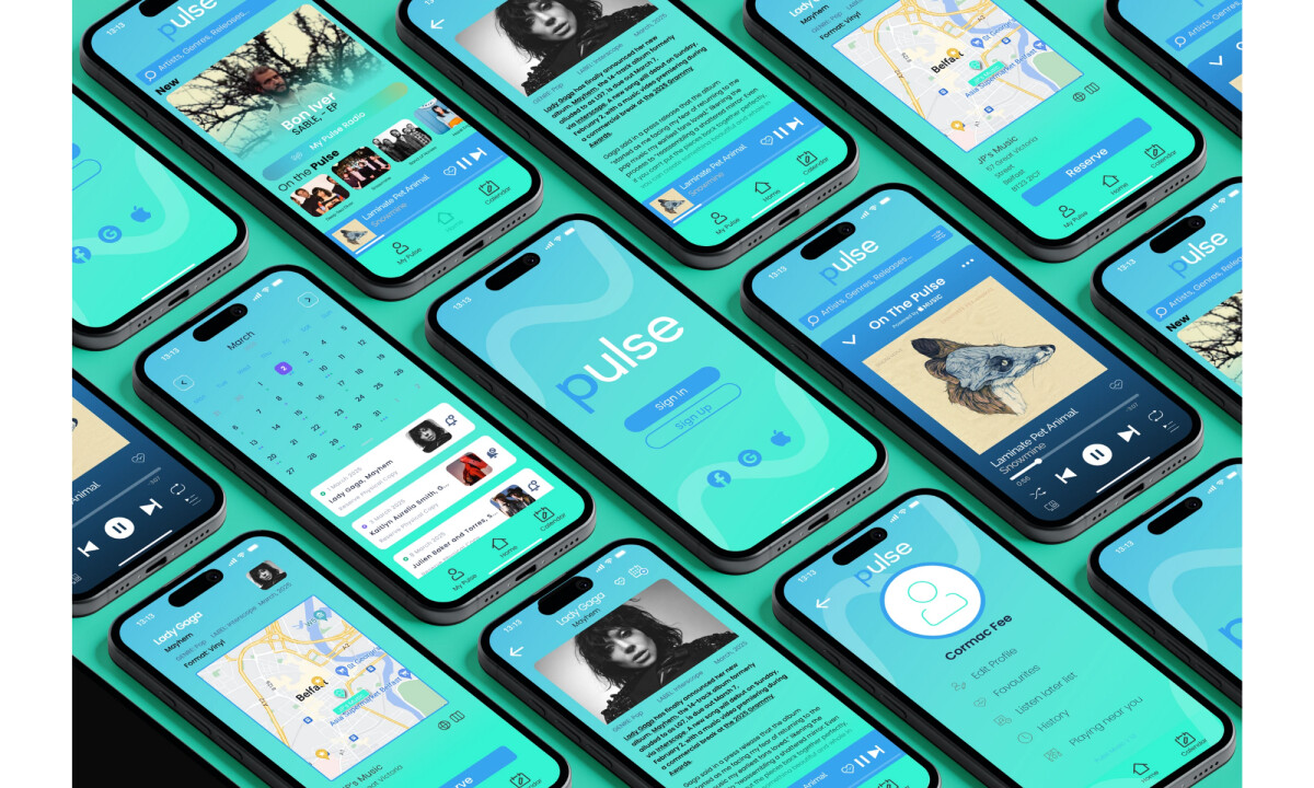 Pulse App Design Sections