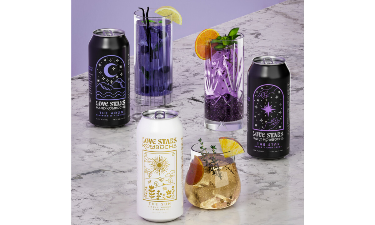 Love Stars Kombucha Packaging Design by Jazmyne Cho