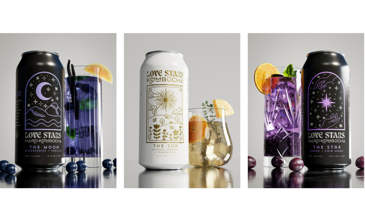 Love Stars Kombucha Packaging Design by Jazmyne Cho