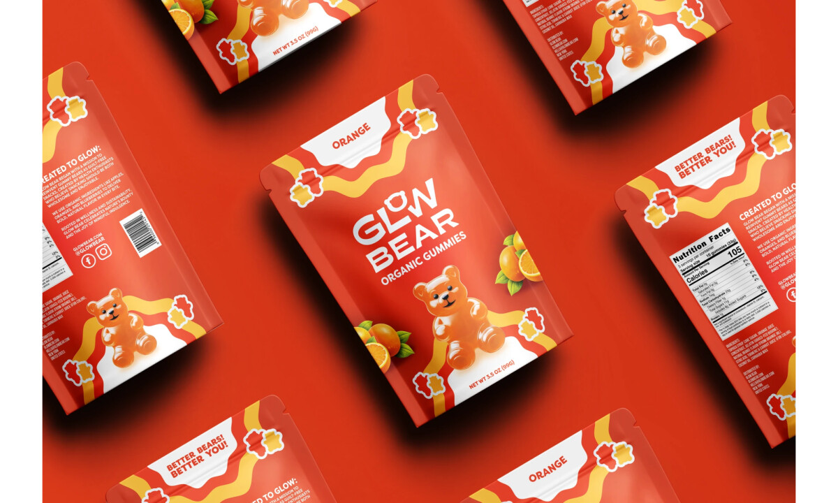 Glow Bear Orange Packaging Design
