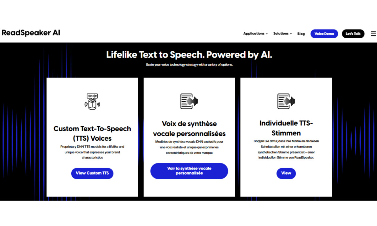 ReadSpeaker AI website design by GoingClear.