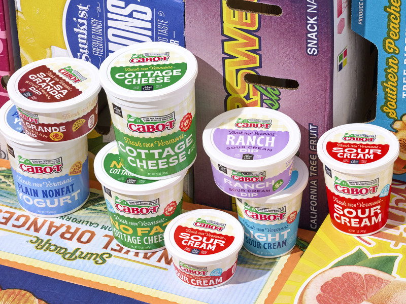 Cabot Creamery packaging design by Ian Kolstad.