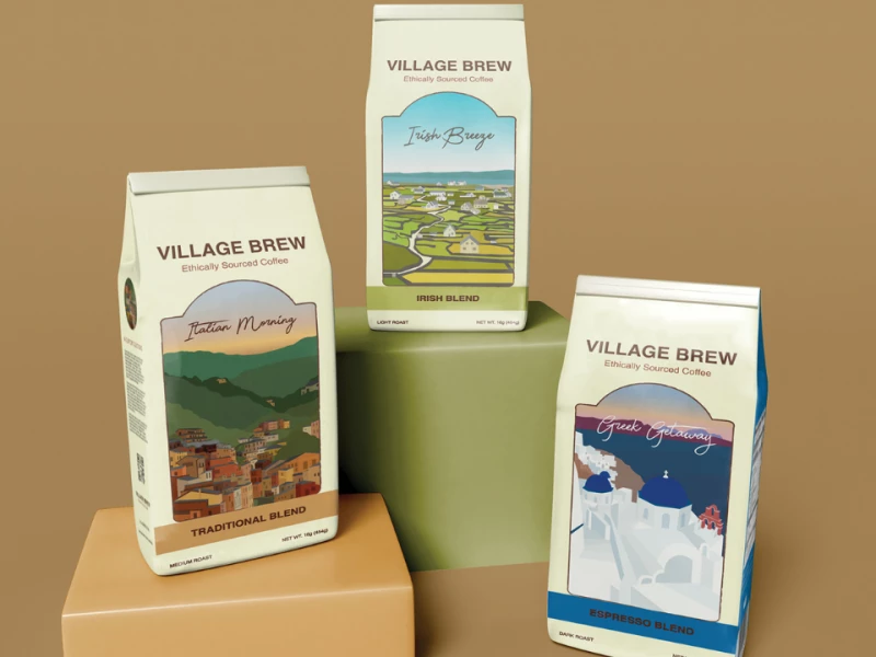 village brew packaging design