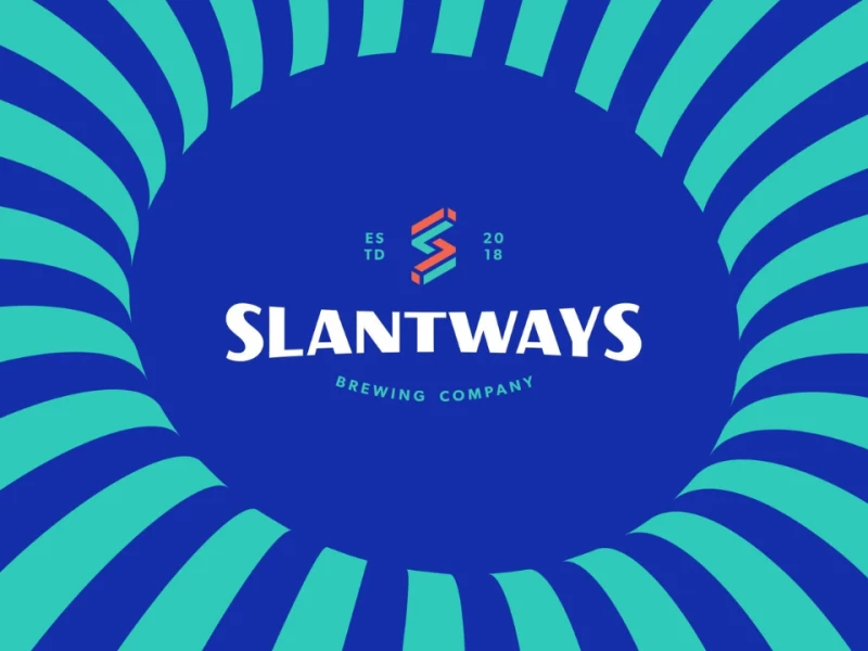 Slantways Brewing print design by Levi Huddleston.