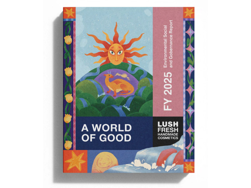 LUSH - ESG Report print design by Ángela Rodríguez.